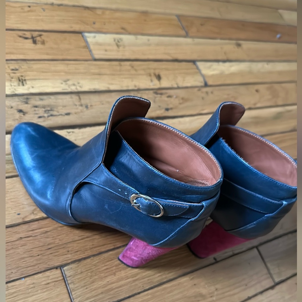 Stylish Blue and Pink Women's Ankle Boots
